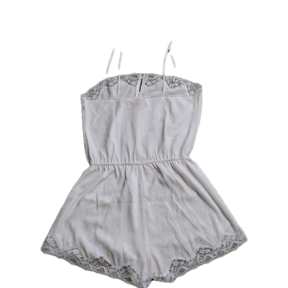Vintage Victoria's Secret Gold Label Cream Romper Lace Trim Women's Size S - Picture 2 of 5